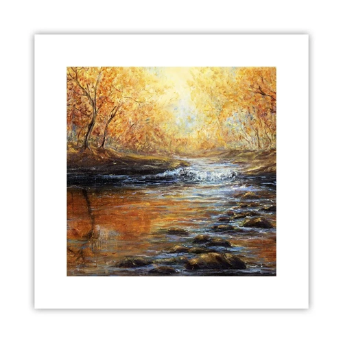 Poster - Der goldene Strom - 30x30 cm