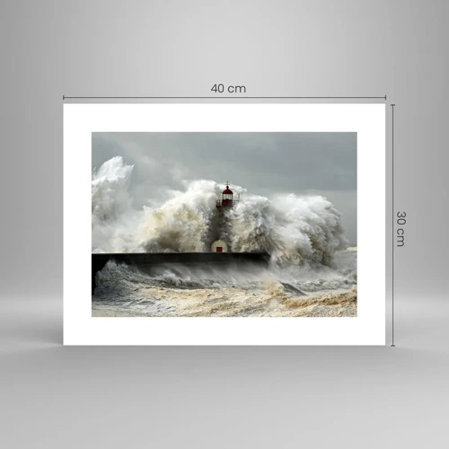 Poster - Die Wut des Ozeans - 40x30 cm