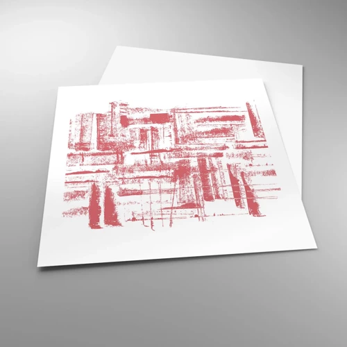 Poster - Die rote Stadt - 50x50 cm