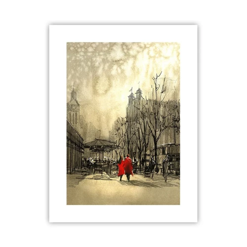 Poster - Ein Date im Londoner Nebel - 30x40 cm