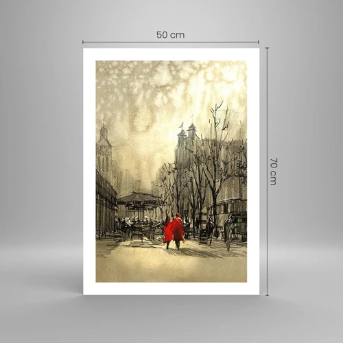 Poster - Ein Date im Londoner Nebel - 50x70 cm