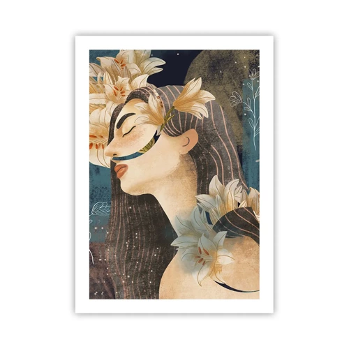 Poster - Ein Märchen über eine Prinzessin mit Lilien - 50x70 cm