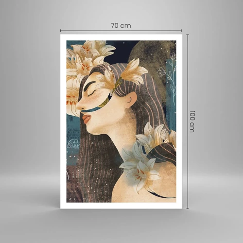 Poster - Ein Märchen über eine Prinzessin mit Lilien - 70x100 cm