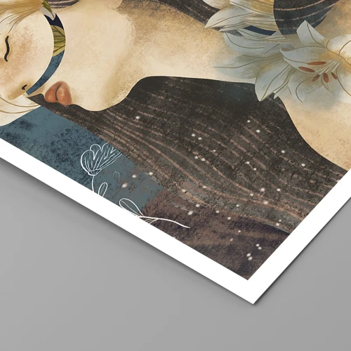 Poster - Ein Märchen über eine Prinzessin mit Lilien - 70x100 cm