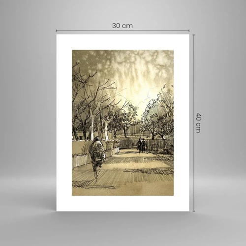 Poster - Ein Moment mit einer Feder angehalten - 30x40 cm