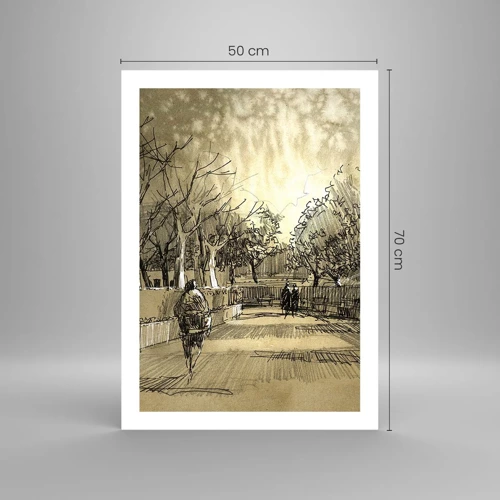 Poster - Ein Moment mit einer Feder angehalten - 50x70 cm