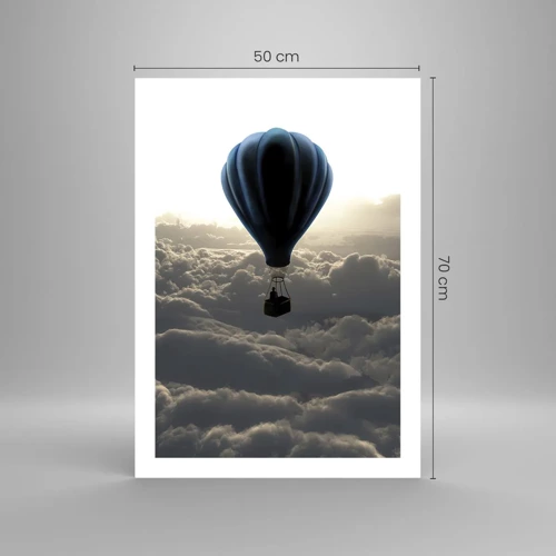 Poster - Ein Wanderer über den Wolken - 50x70 cm