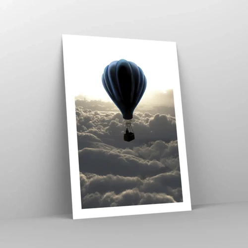 Poster - Ein Wanderer über den Wolken - 50x70 cm