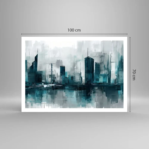 Poster - Eine Stadt in der Farbe des Regens - 100x70 cm