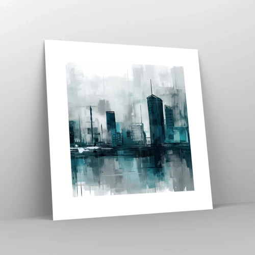 Poster - Eine Stadt in der Farbe des Regens - 30x30 cm