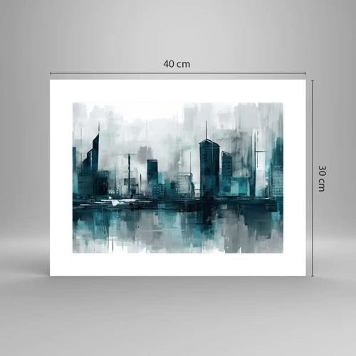 Poster - Eine Stadt in der Farbe des Regens - 40x30 cm