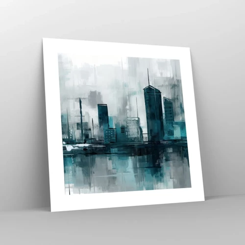 Poster - Eine Stadt in der Farbe des Regens - 40x40 cm