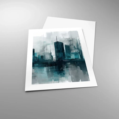 Poster - Eine Stadt in der Farbe des Regens - 40x50 cm