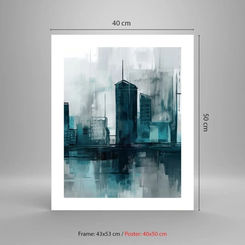 Poster - Eine Stadt in der Farbe des Regens - 40x50 cm