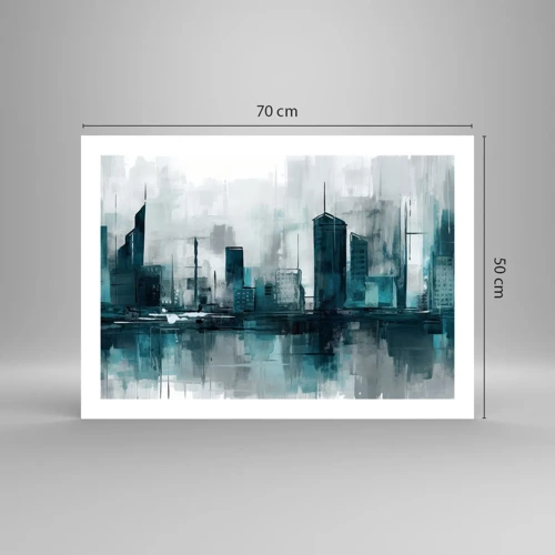 Poster - Eine Stadt in der Farbe des Regens - 70x50 cm