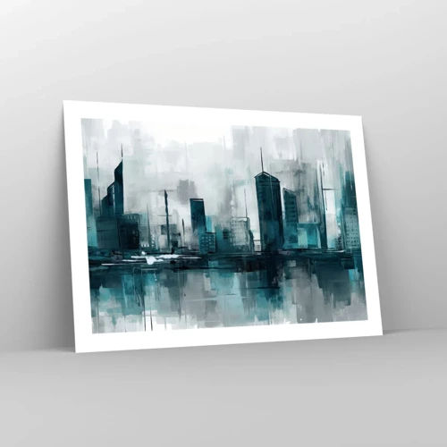 Poster - Eine Stadt in der Farbe des Regens - 70x50 cm