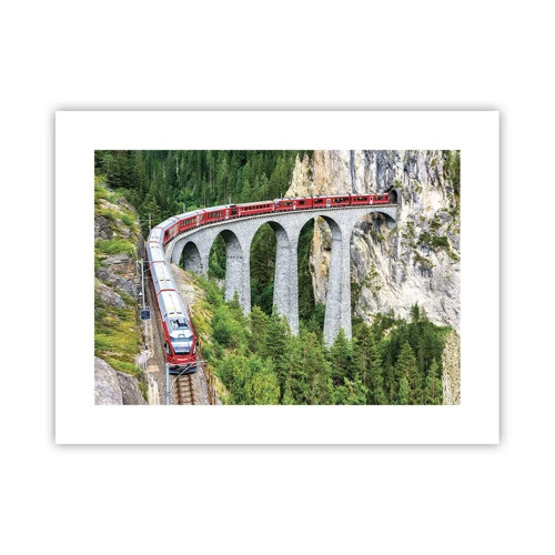 Poster - Eisenbahn für Bergblick - 40x30 cm