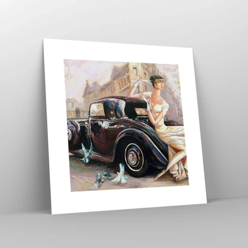 Poster - Eleganz im Retro-Stil - 30x30 cm