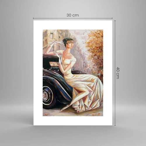 Poster - Eleganz im Retro-Stil - 30x40 cm