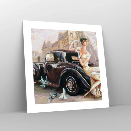 Poster - Eleganz im Retro-Stil - 40x40 cm