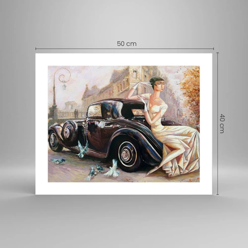 Poster - Eleganz im Retro-Stil - 50x40 cm