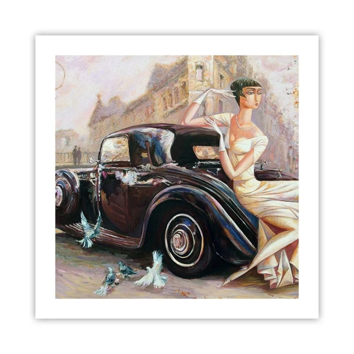 Poster - Eleganz im Retro-Stil - 50x50 cm