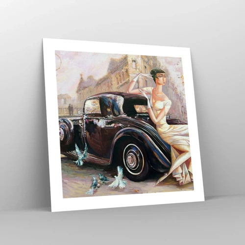 Poster - Eleganz im Retro-Stil - 50x50 cm