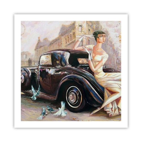 Poster - Eleganz im Retro-Stil - 60x60 cm