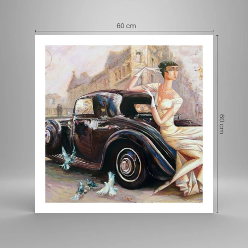 Poster - Eleganz im Retro-Stil - 60x60 cm