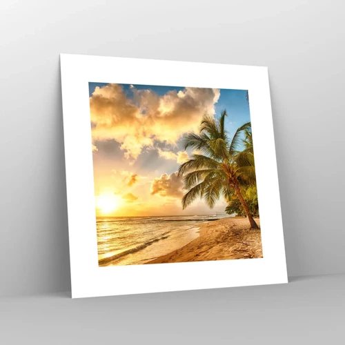 Poster - Ewiger Sommer, immer Urlaub - 30x30 cm