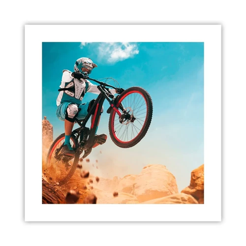 Poster - Fahrrad-Wahnsinn-Dämon - 40x40 cm
