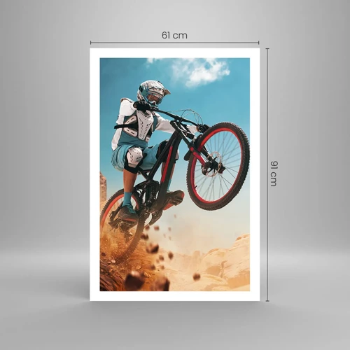 Poster - Fahrrad-Wahnsinn-Dämon - 61x91 cm