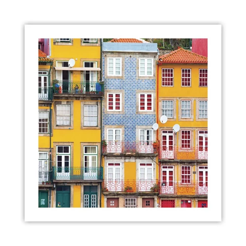 Poster - Farben der Altstadt - 50x50 cm