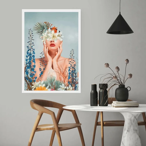 Poster - Frau - Blume - 30x40 cm