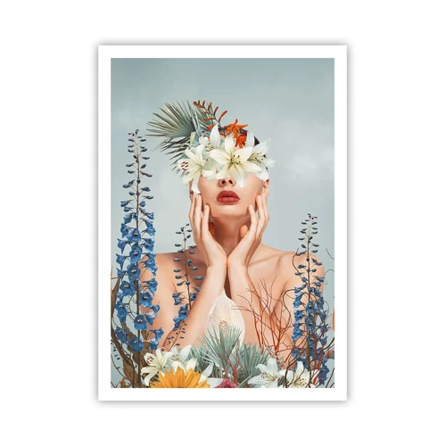 Poster - Frau - Blume - 70x100 cm