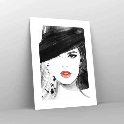 Poster - Frau in schwarz - 30x40 cm