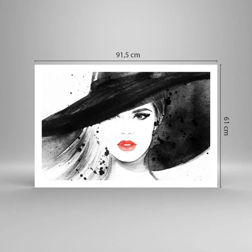 Poster - Frau in schwarz - 91x61 cm