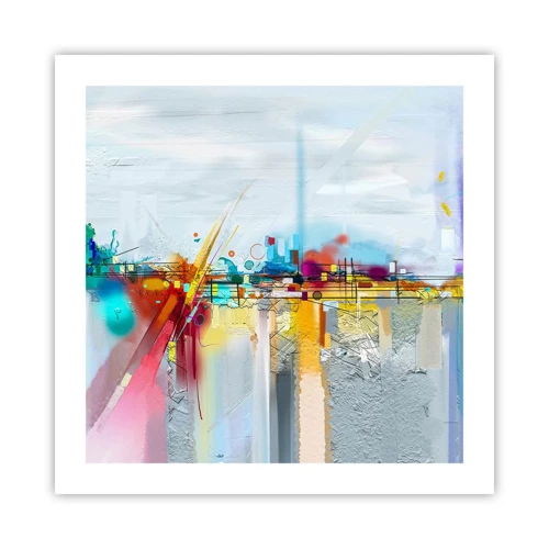 Poster - Freudenbrücke über den Fluss des Lebens - 50x50 cm