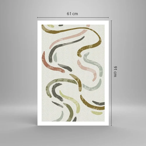 Poster - Fröhlicher Tanz der Abstraktion - 61x91 cm