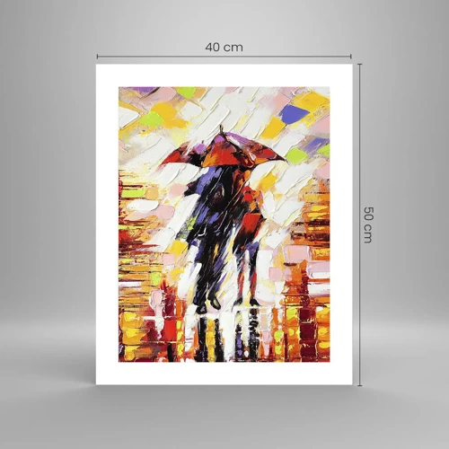 Poster - Gemeinsam durch die Nacht und den Regen - 40x50 cm