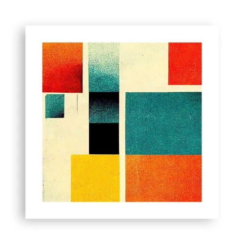 Poster - Geometrische Abstraktion – gute Energie - 40x40 cm