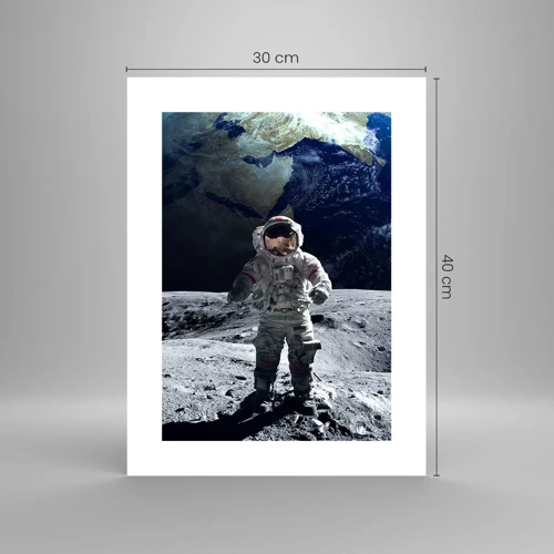 Poster - Grüße vom Mond - 30x40 cm