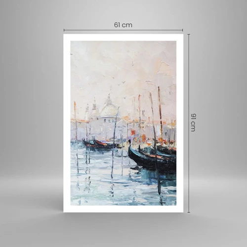 Poster - Hinter dem Wasser, hinter dem Nebel - 61x91 cm