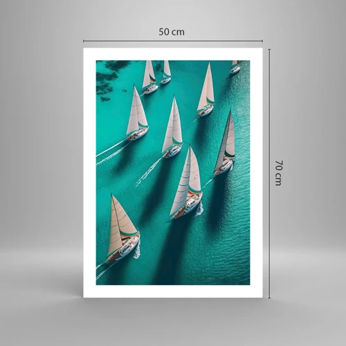 Poster - Im Wettbewerb mit dem Wind - 50x70 cm