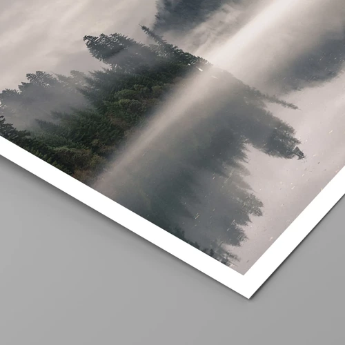 Poster - In Reflexion, im Nebel - 40x30 cm