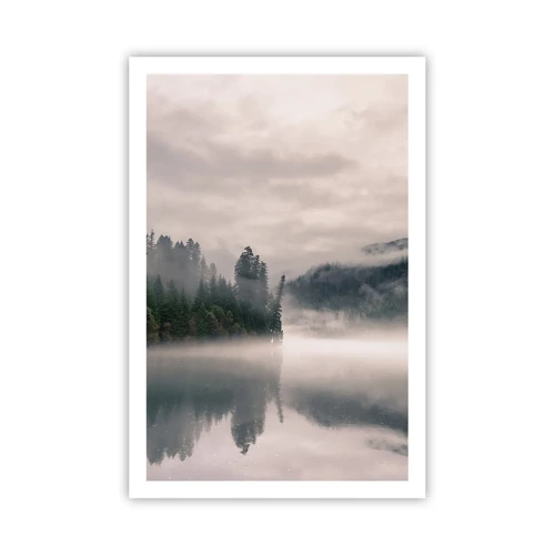 Poster - In Reflexion, im Nebel - 61x91 cm