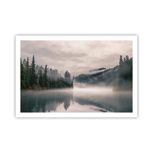 Poster - In Reflexion, im Nebel - 91x61 cm