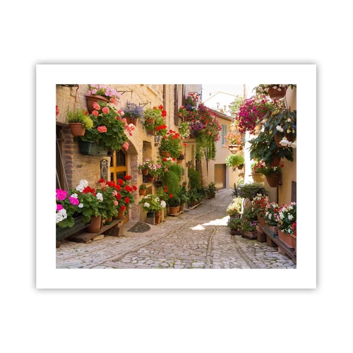 Poster - In der Flut Blumen - 50x40 cm