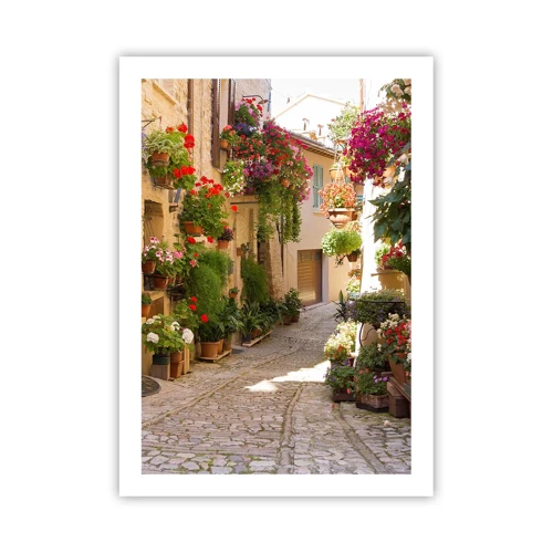 Poster - In der Flut Blumen - 50x70 cm