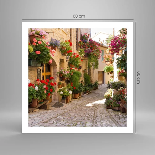 Poster - In der Flut Blumen - 60x60 cm